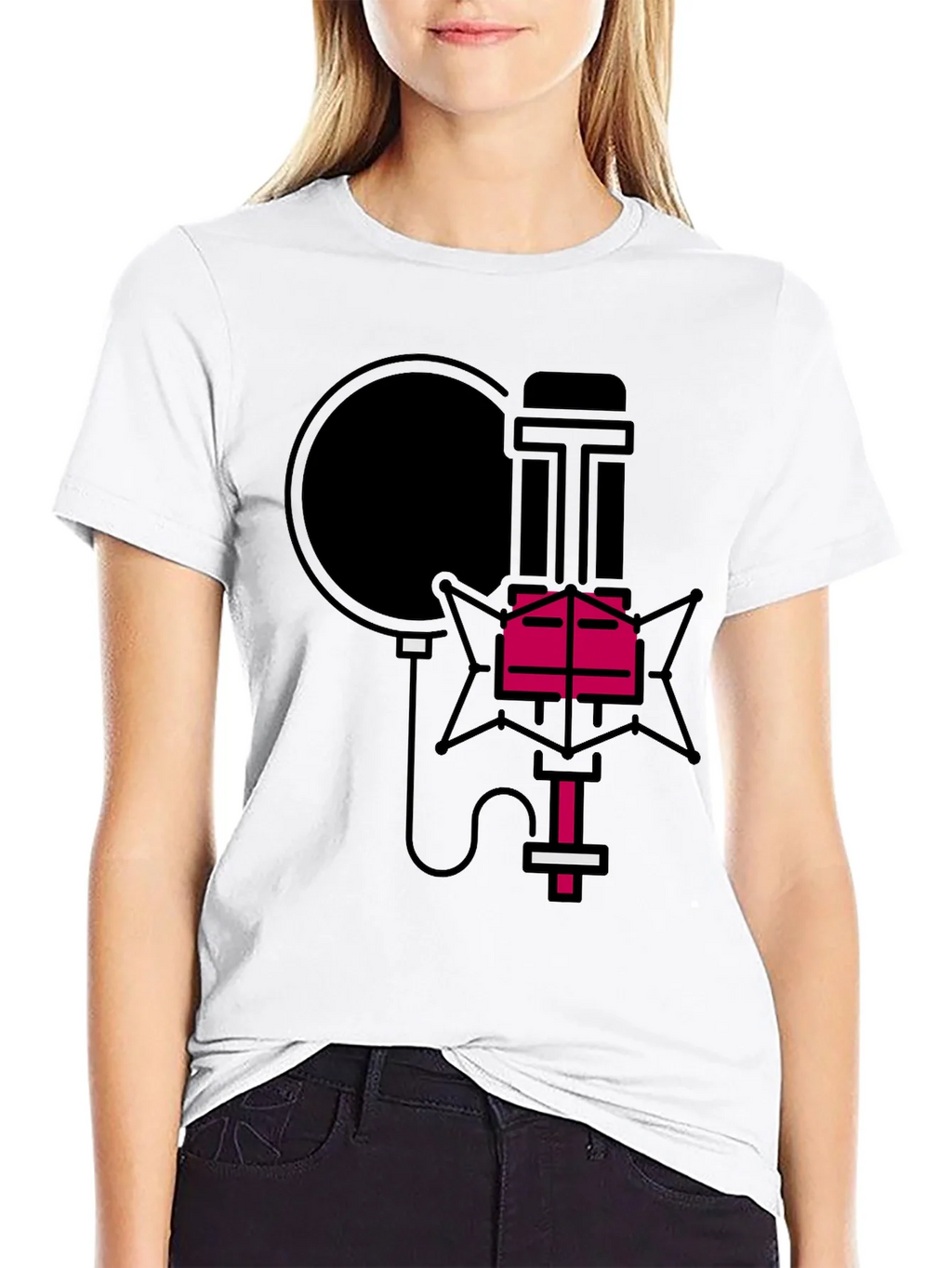 Retro Microphone Graphic Tee - Stylish Music Lover Shirt product image 11
