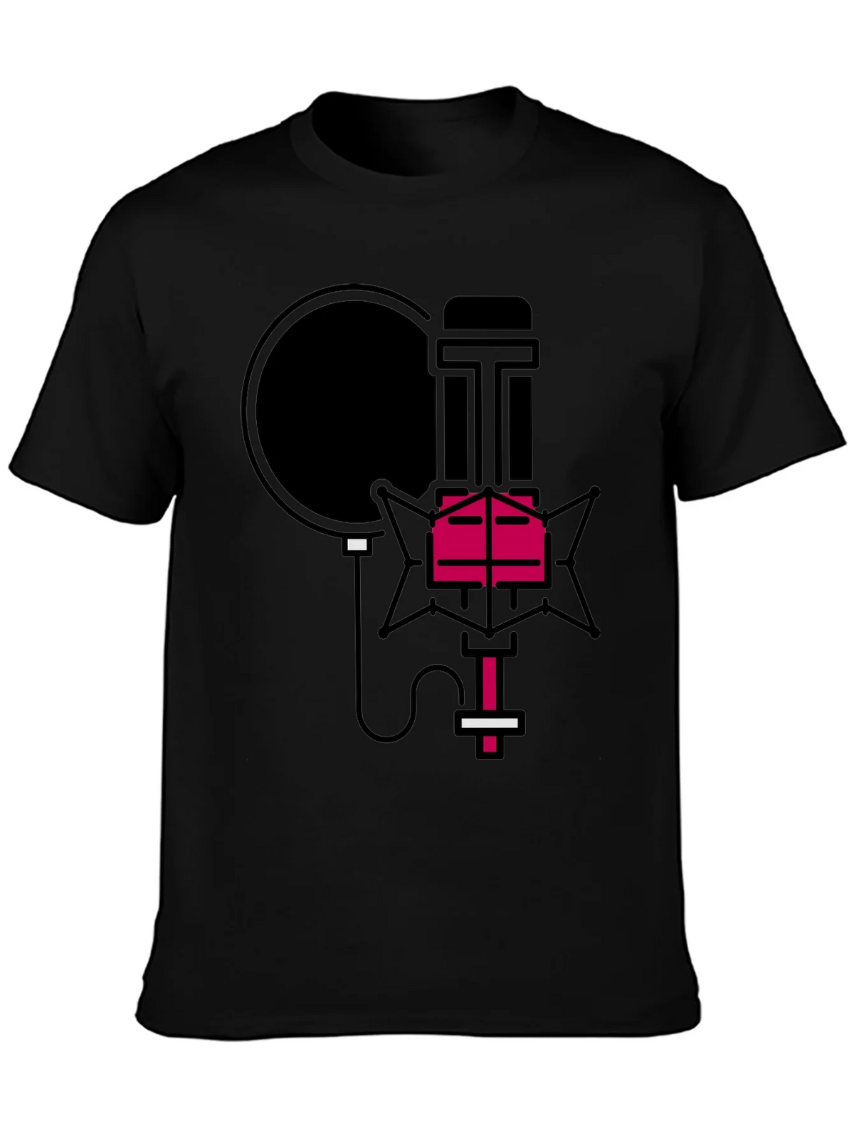 Retro Microphone Graphic Tee - Stylish Music Lover Shirt product image 6