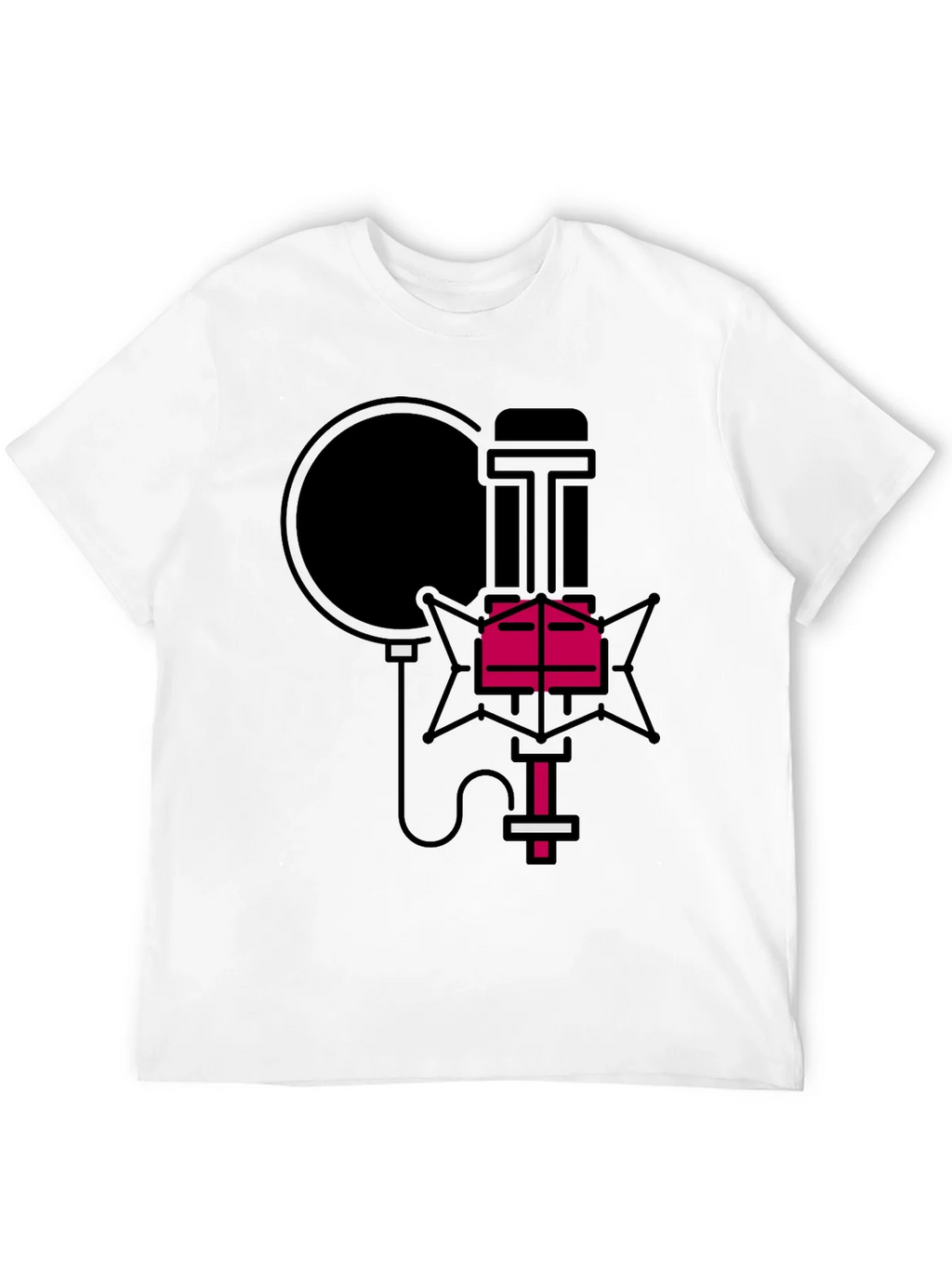 Retro Microphone Graphic Tee - Stylish Music Lover Shirt product image 3