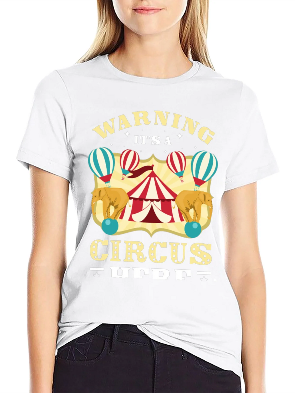 Circus T-Shirt: Warning Its a Here Black Tee product image 11