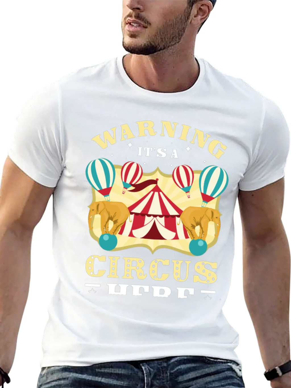Circus T-Shirt: Warning Its a Here Black Tee product image 4
