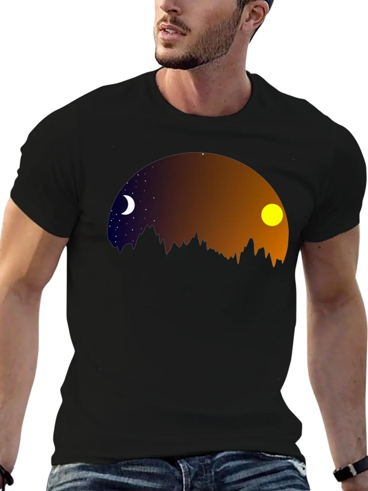 Night & Day Mountainscape Graphic Tee product image 9