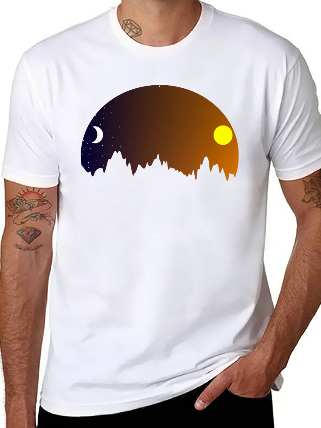 Night & Day Mountainscape Graphic Tee product image 10