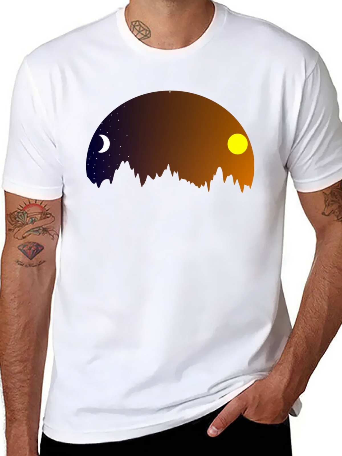 Night & Day Mountainscape Graphic Tee product image 10