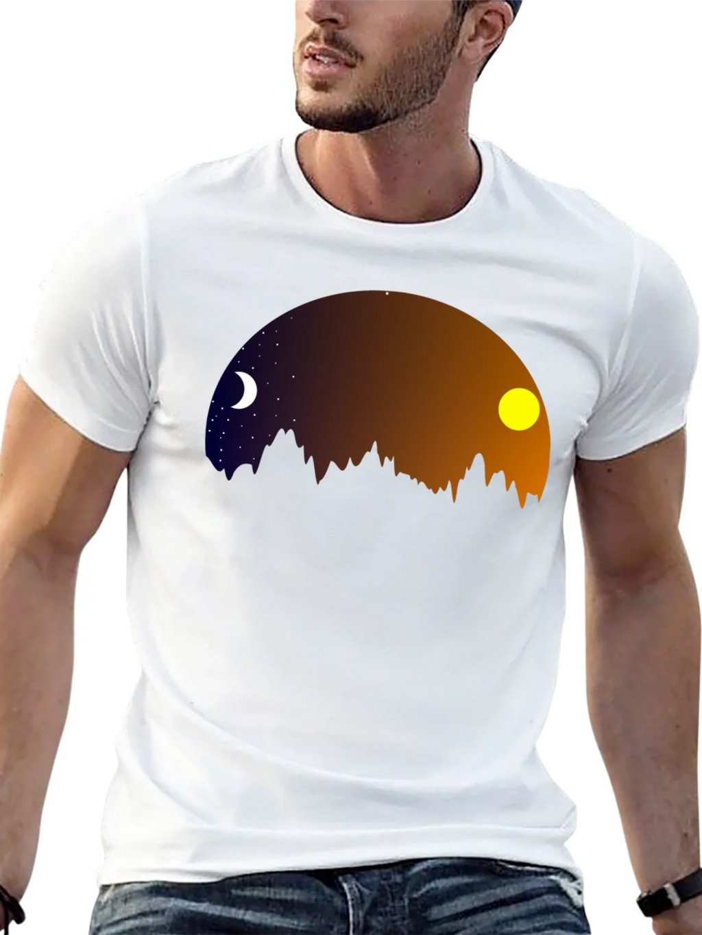Night & Day Mountainscape Graphic Tee product image 4