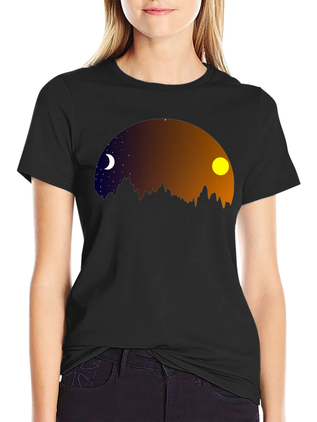 Night & Day Mountainscape Graphic Tee product image 5