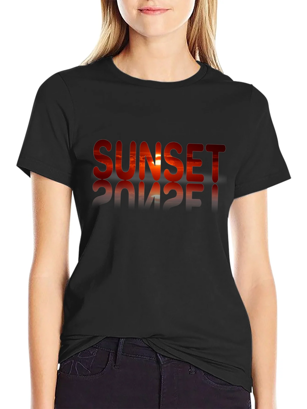 Sunset Graphic Black T-Shirt product image 5