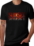 Sunset Graphic Black T-Shirt product image 1