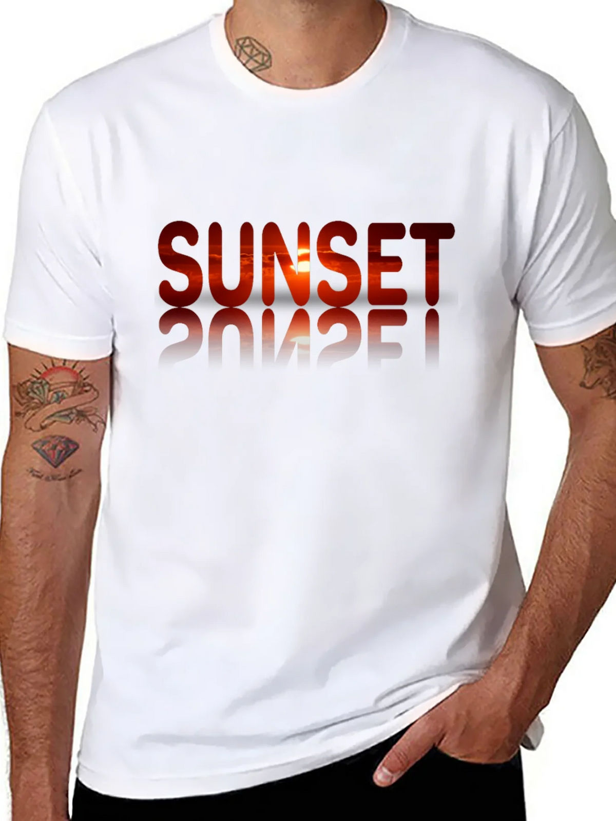 Sunset Graphic Black T-Shirt product image 10