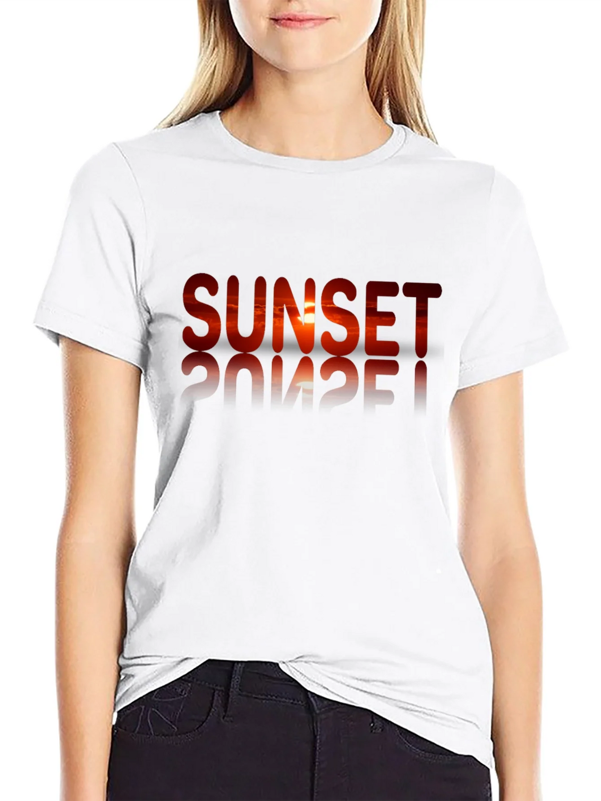 Sunset Graphic Black T-Shirt product image 11
