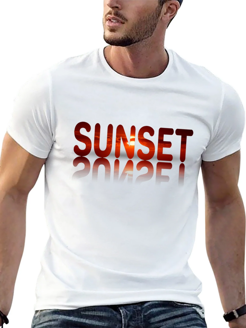 Sunset Graphic Black T-Shirt product image 4