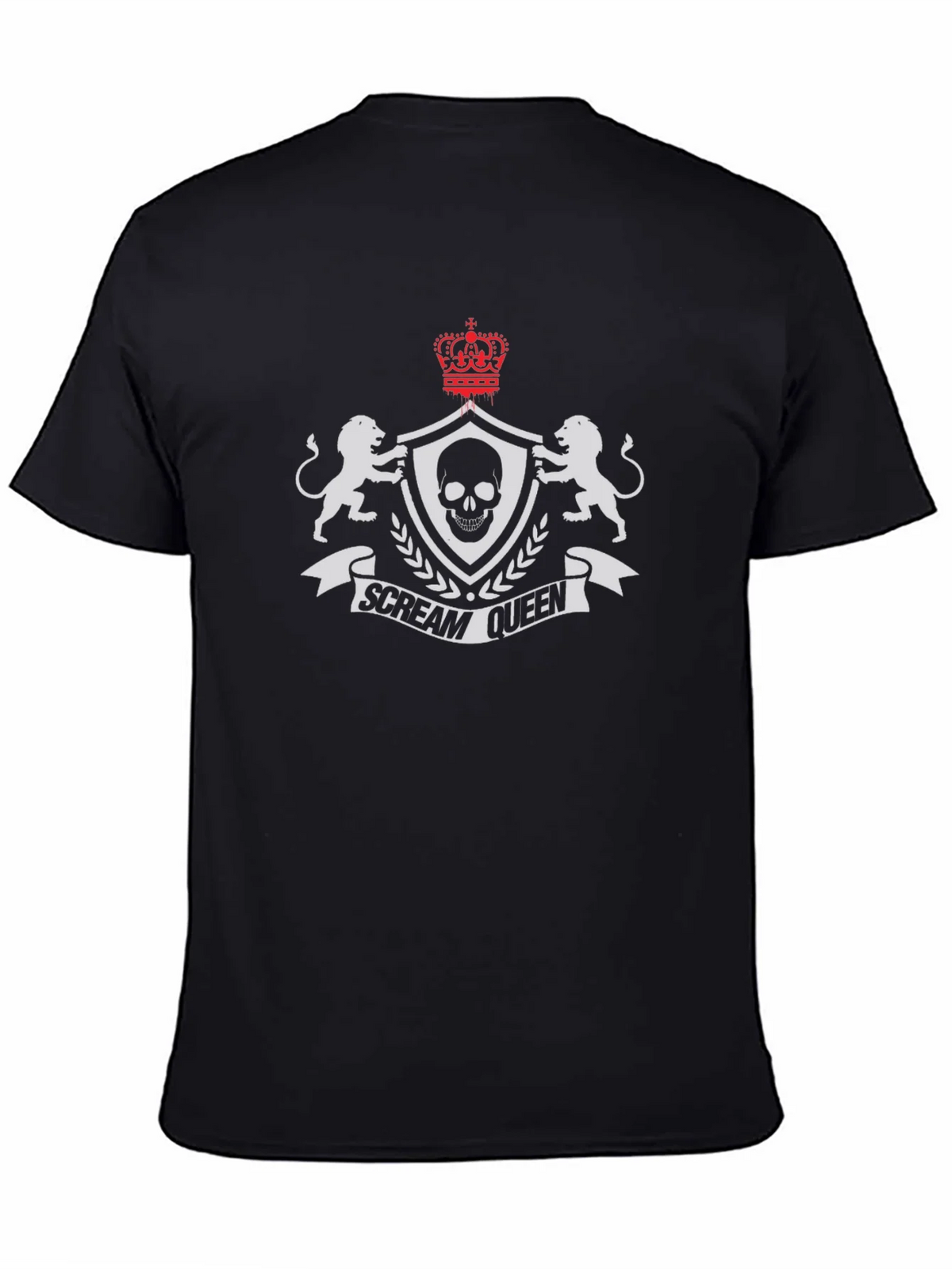 Scream Queen Graphic Tee - Skull & Crown Design product image 1