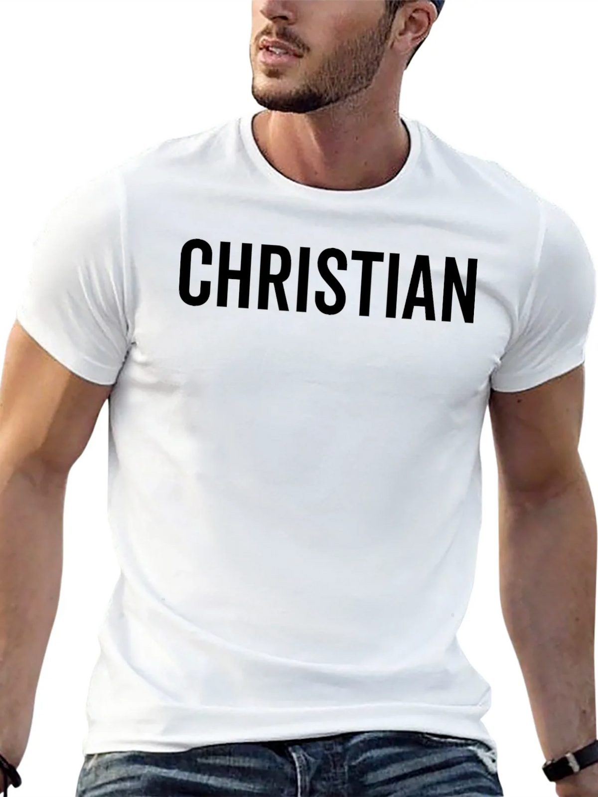 Christian Black T-Shirt Crew Neck Short Sleeve product image 4