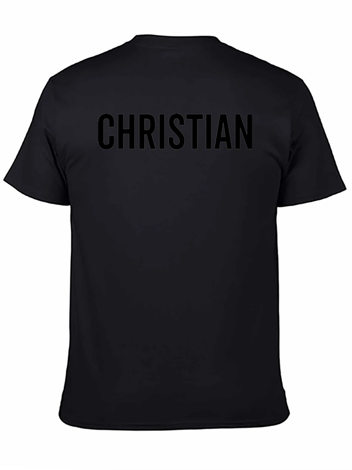 Christian Black T-Shirt Crew Neck Short Sleeve product image 7