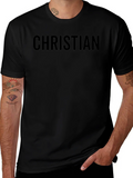 Christian Black T-Shirt Crew Neck Short Sleeve product image 1