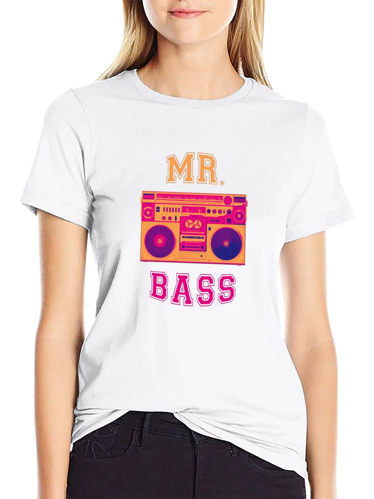 Mr. Bass Graphic T-Shirt - Retro Boombox Design product image 11