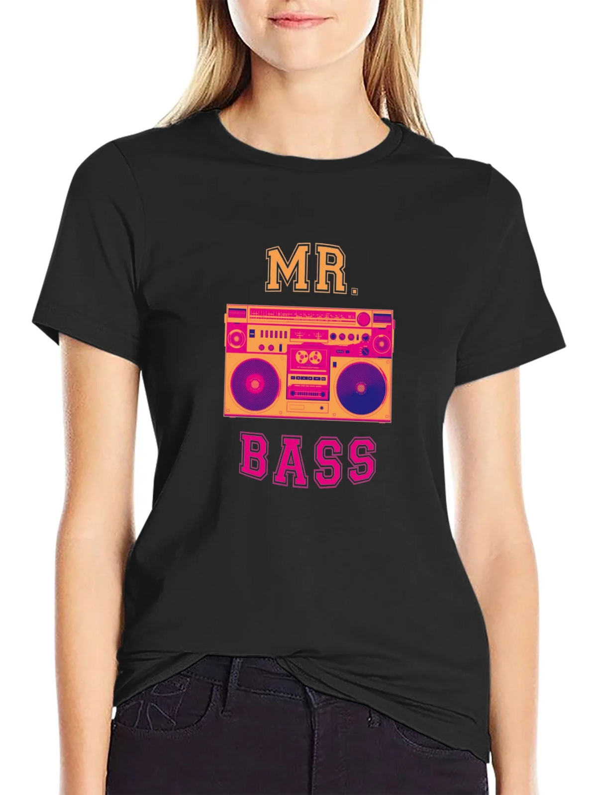 Mr. Bass Graphic T-Shirt - Retro Boombox Design product image 5