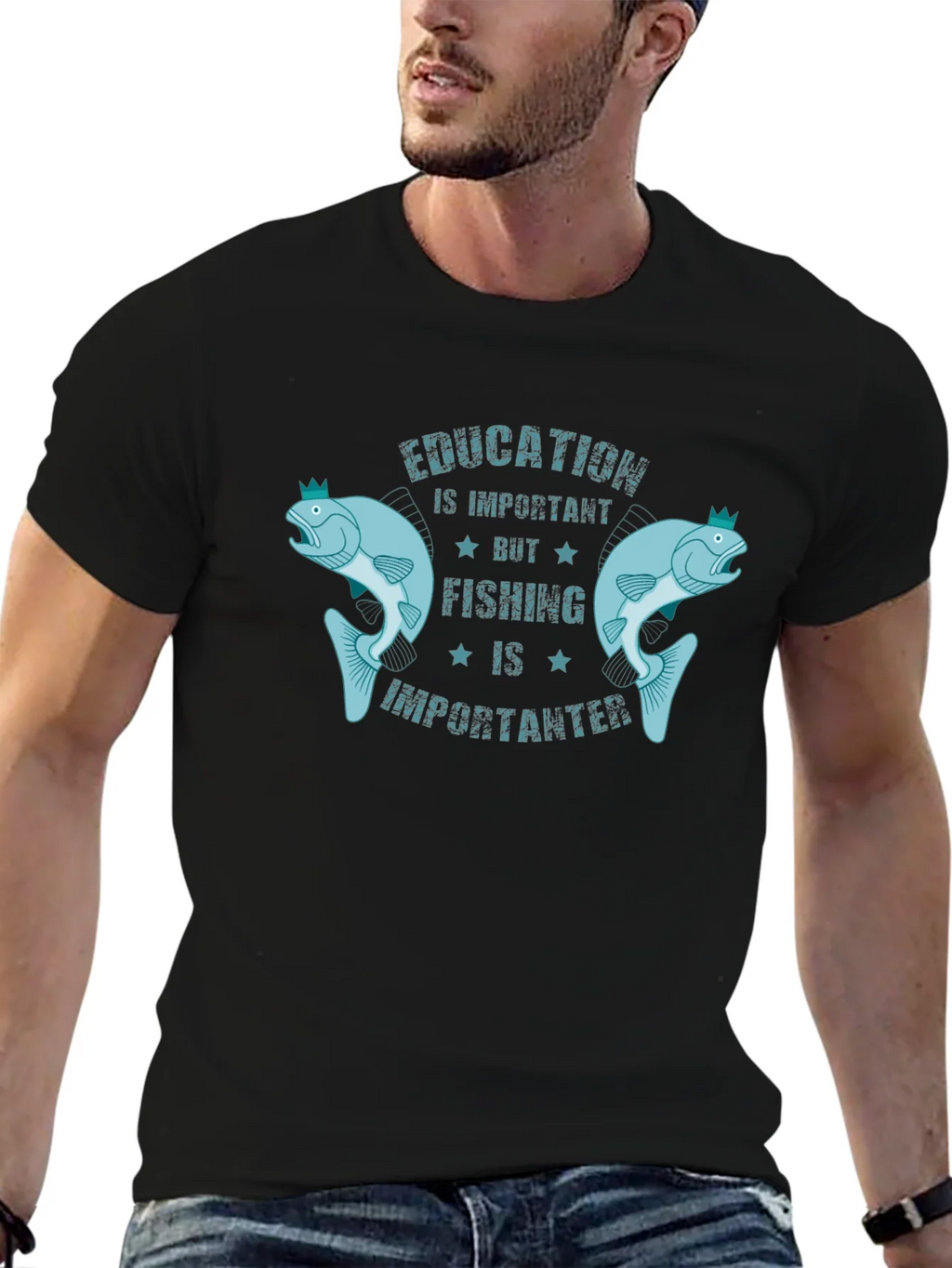 Education is Important But Fishing is Importanter T-Shirt product image 9