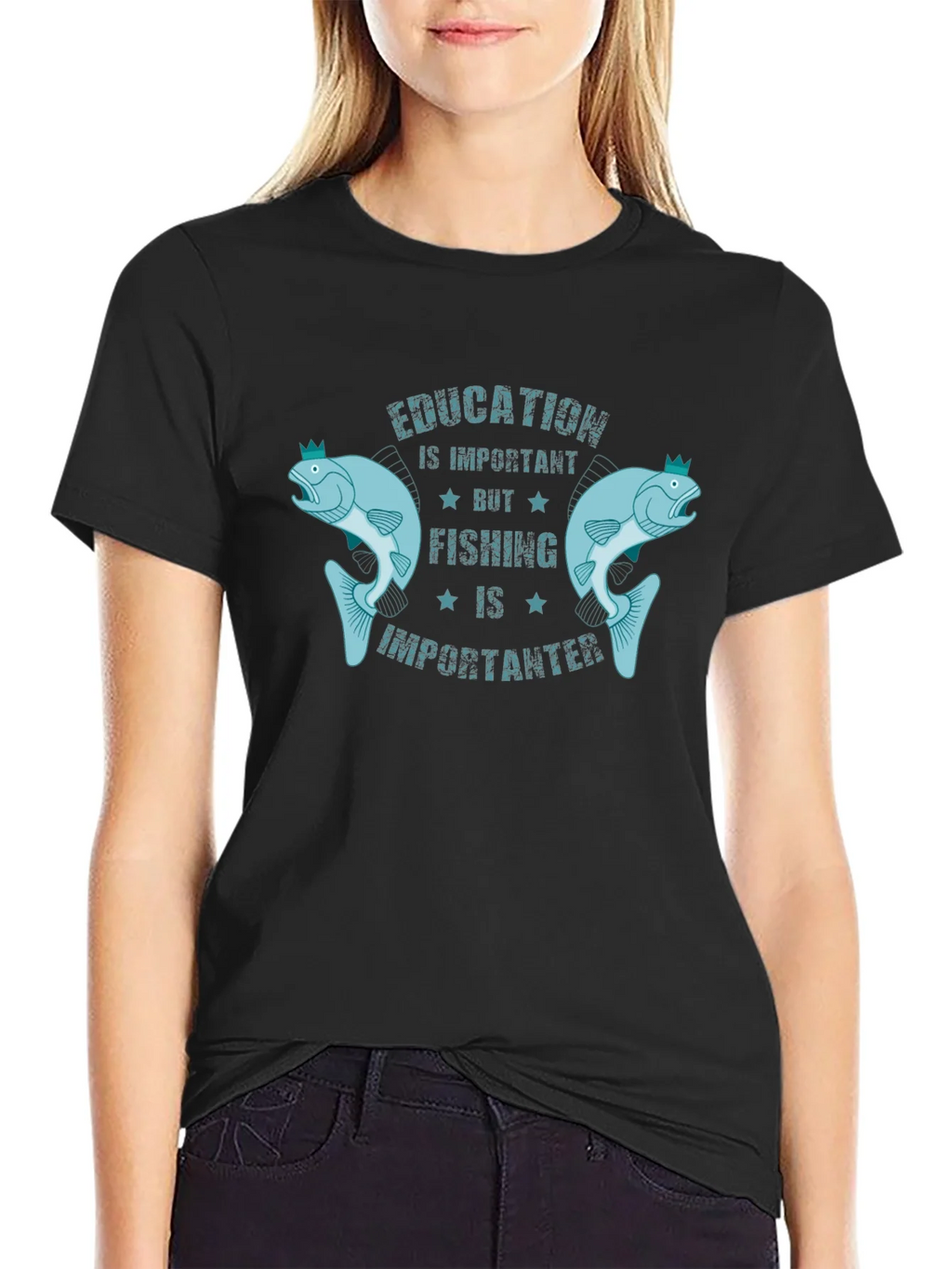 Education is Important But Fishing is Importanter T-Shirt product image 5