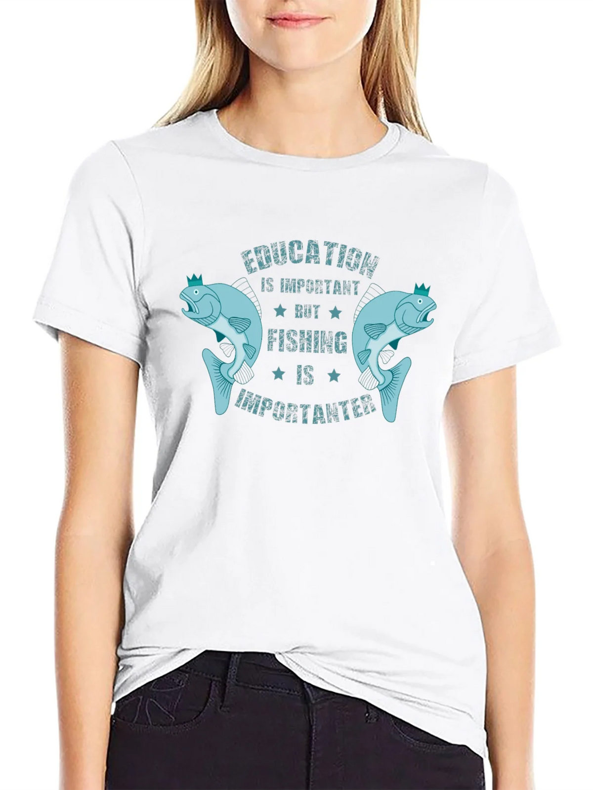 Education is Important But Fishing is Importanter T-Shirt product image 11