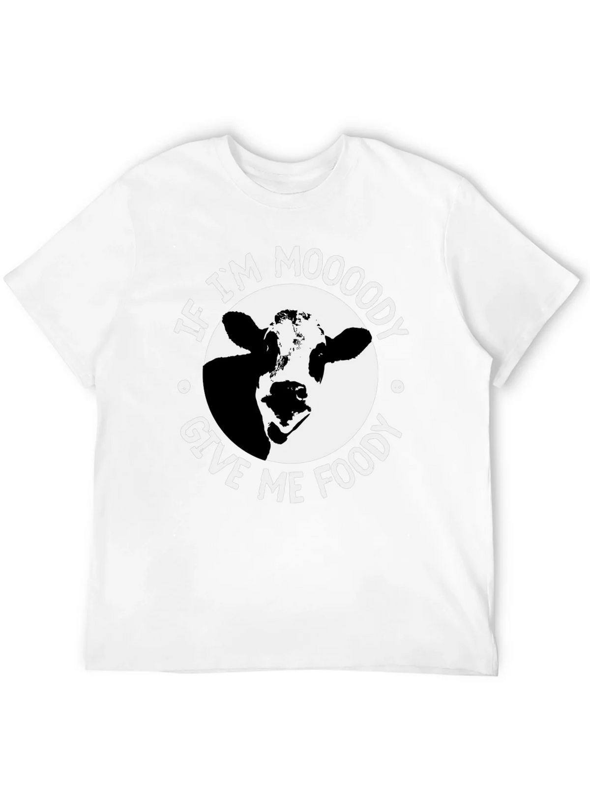 Moody Cow Graphic Tee - Food Lovers Humor T-Shirt product image 3