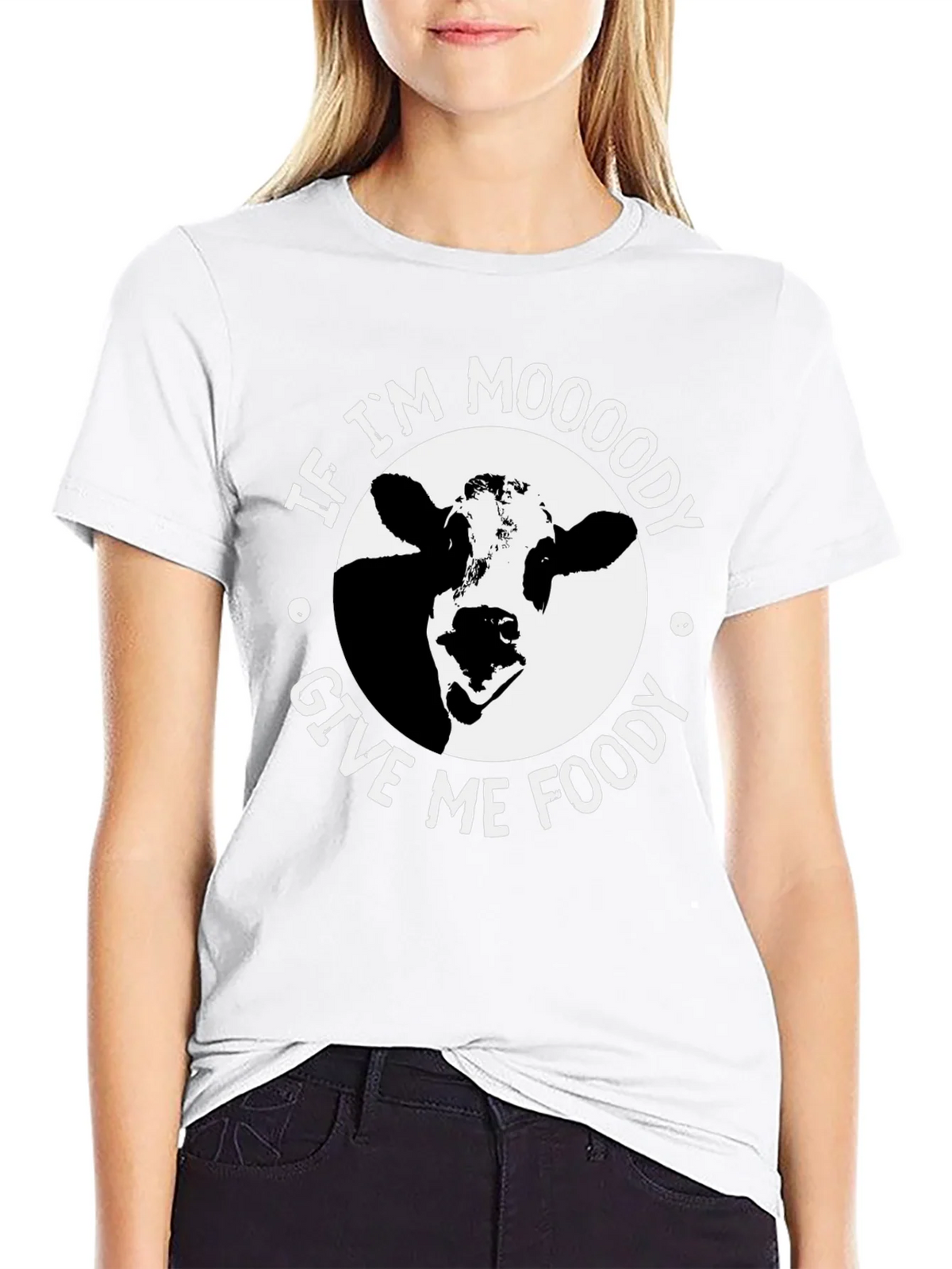 Moody Cow Graphic Tee - Food Lovers Humor T-Shirt product image 11