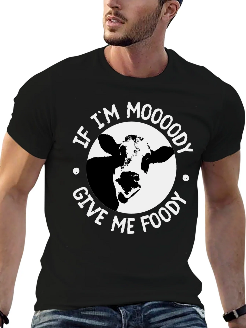 Moody Cow Graphic Tee - Food Lovers Humor T-Shirt product image 9