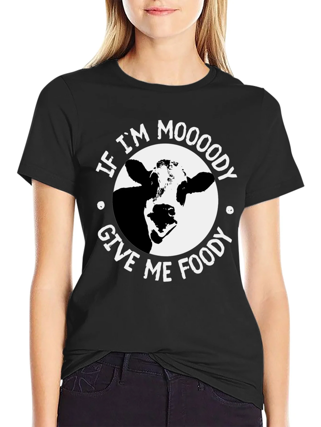 Moody Cow Graphic Tee - Food Lovers Humor T-Shirt product image 5
