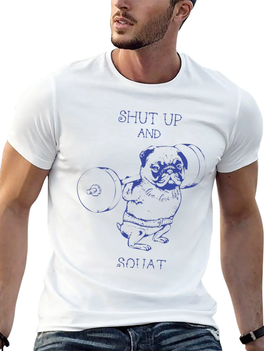 Shut Up And Squat Pug T-Shirt product image 4