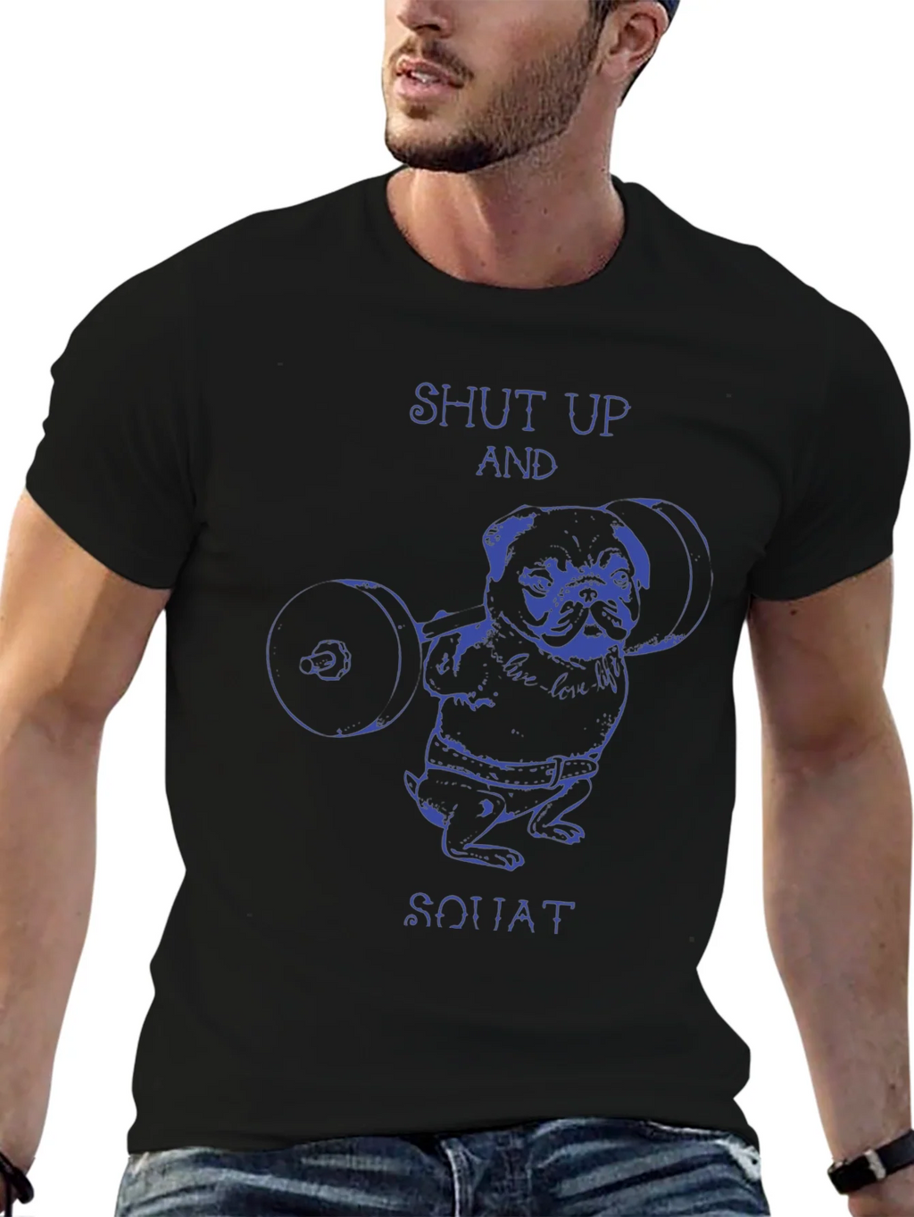 Shut Up And Squat Pug T-Shirt product image 9