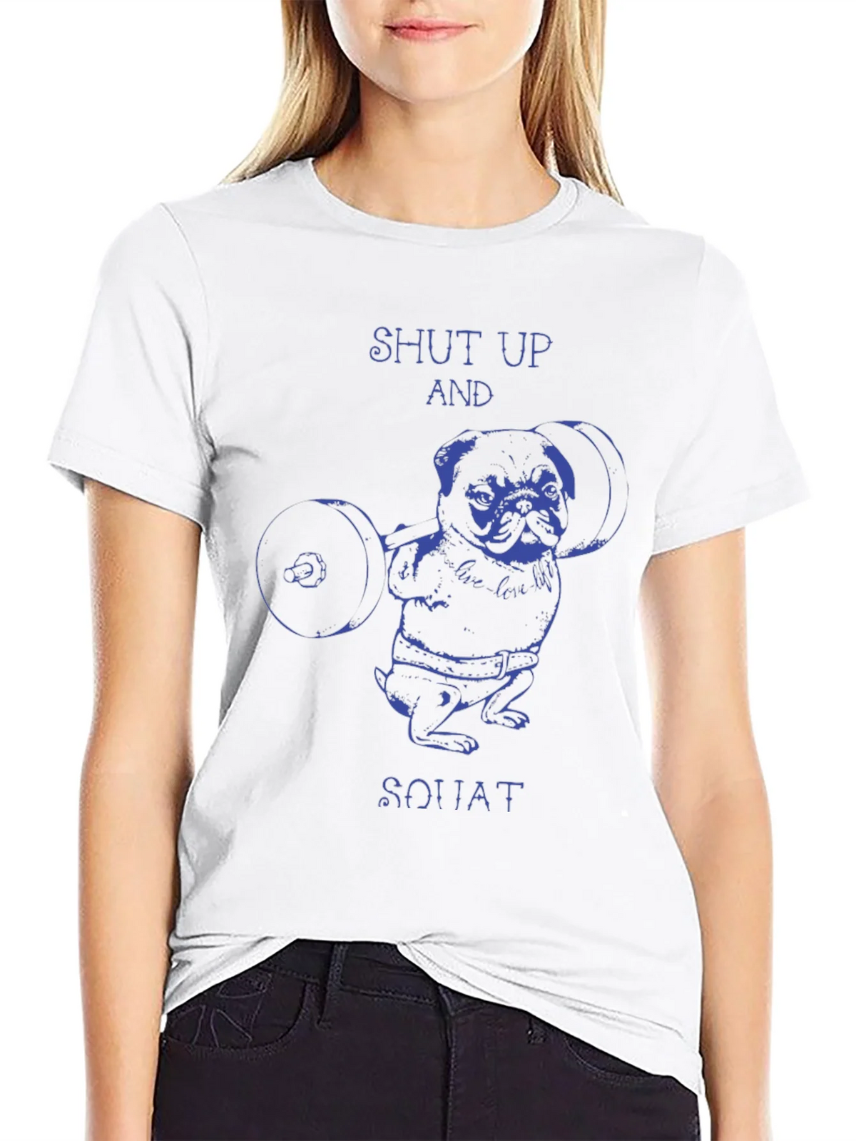 Shut Up And Squat Pug T-Shirt product image 11