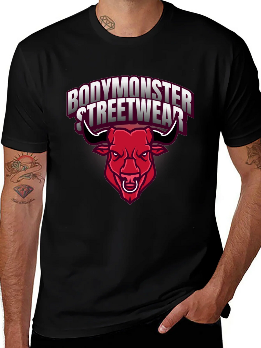 BodyMonster Streetwear Black Graphic Tee product image 1