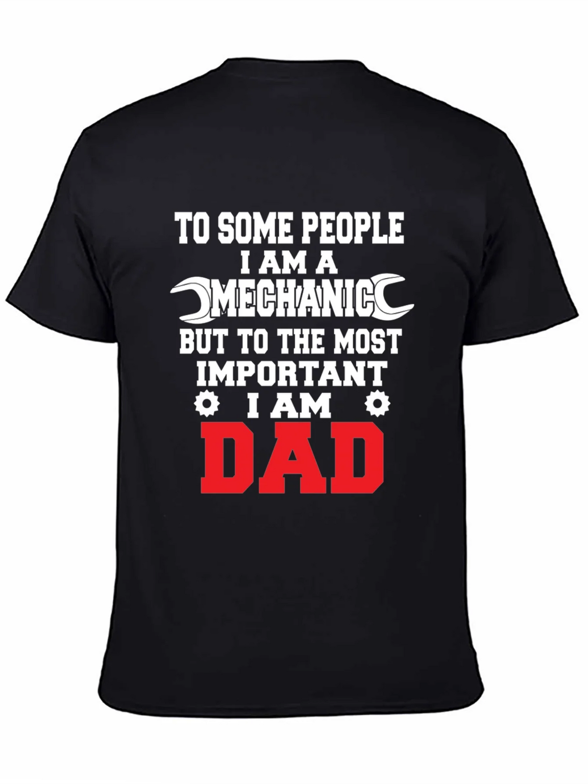 Mechanic Dad Graphic Tee - Black product image 7
