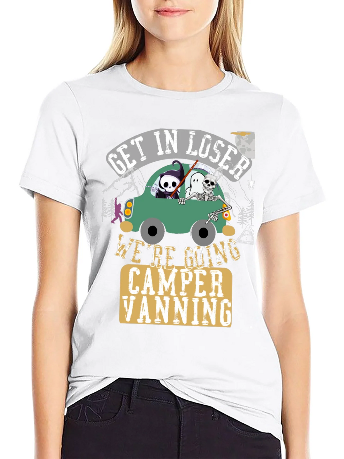 Get In Loser Halloween Camper Vanning T-Shirt product image 11