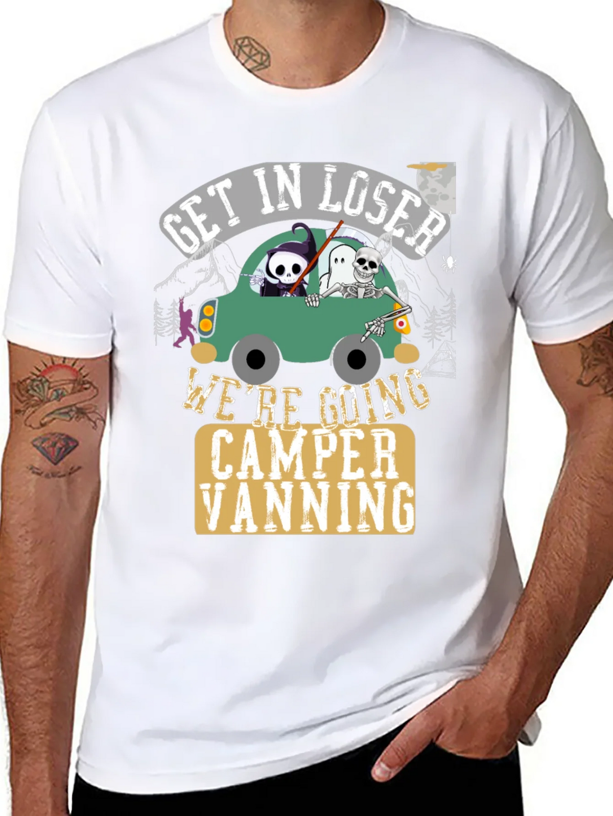 Get In Loser Halloween Camper Vanning T-Shirt product image 10