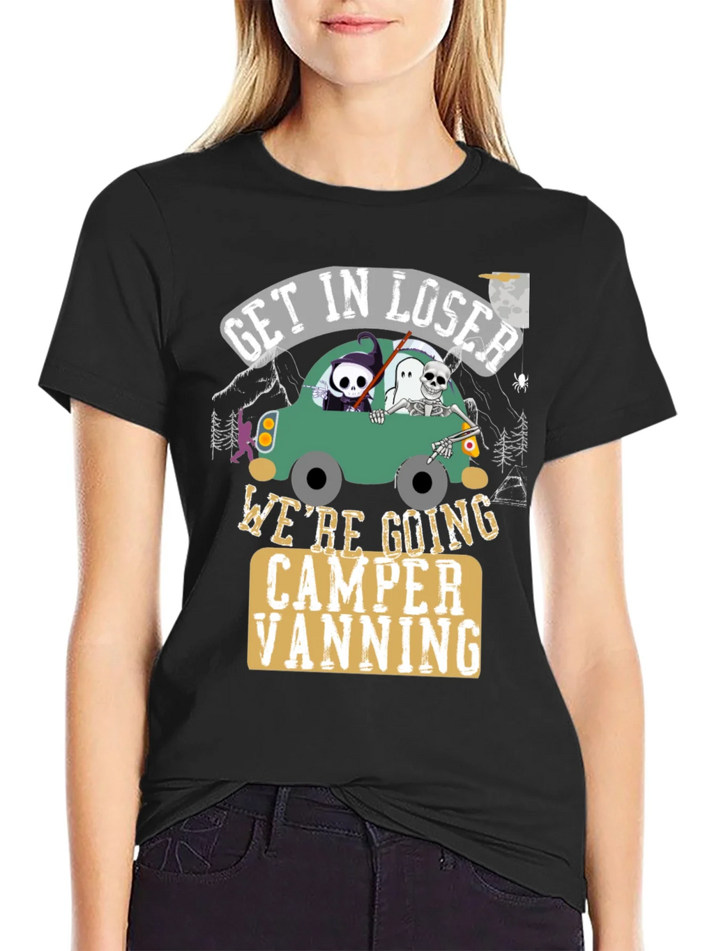 Get In Loser Halloween Camper Vanning T-Shirt product image 5