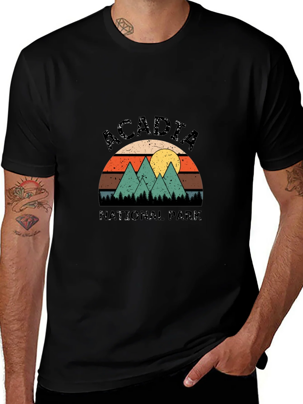 Acadia National Park Retro T-Shirt product image 1