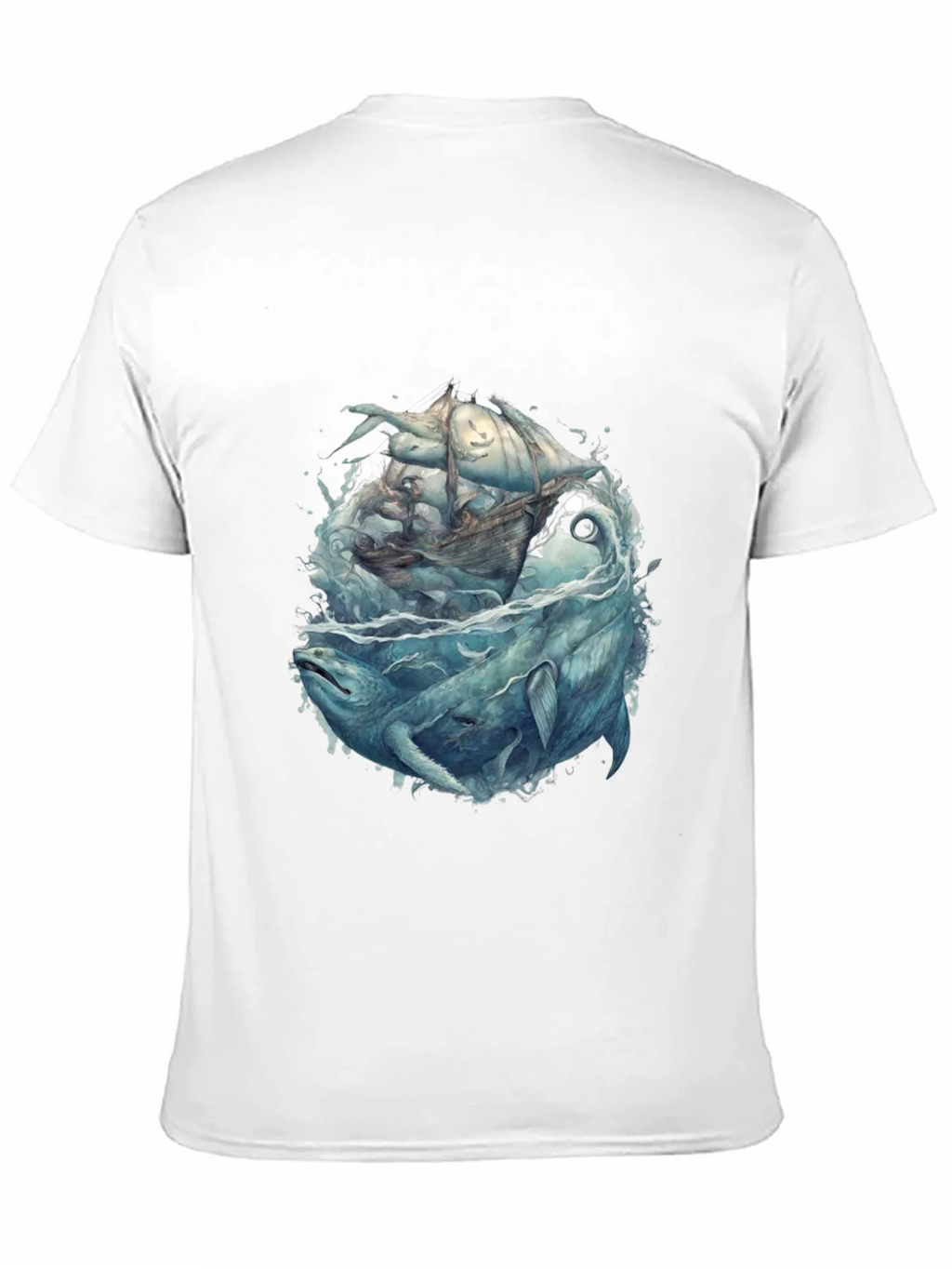 Whale & Ship Graphic Tee - Mens Black T-Shirt product image 2