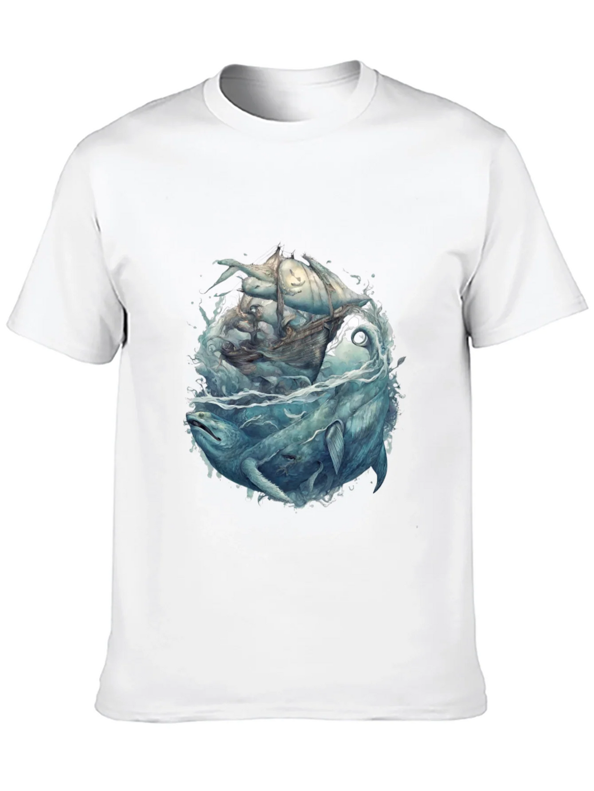 Whale & Ship Graphic Tee - Mens Black T-Shirt product image 12