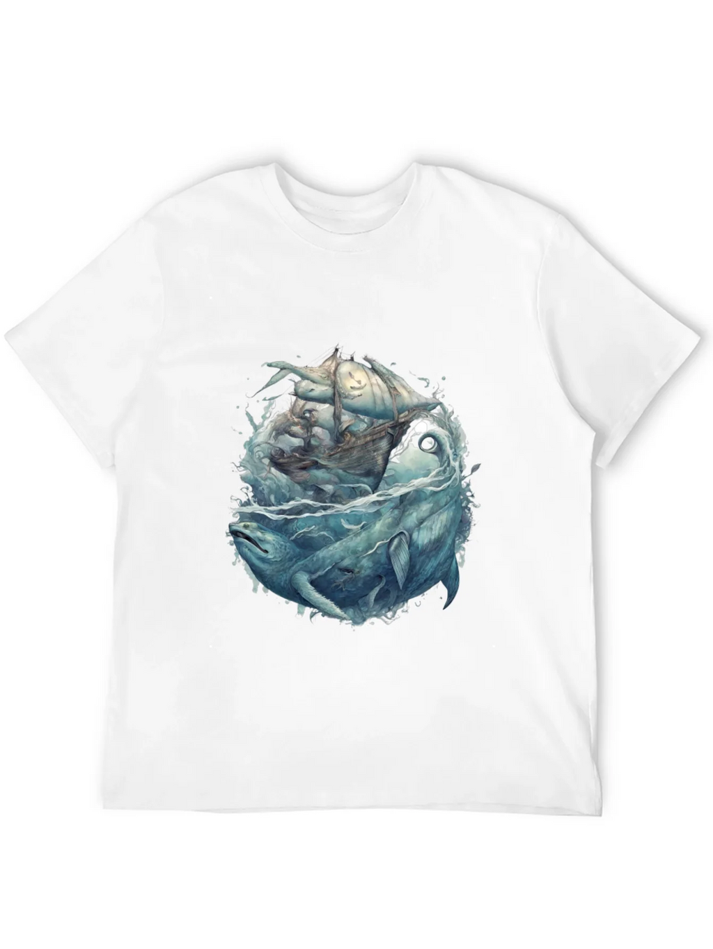 Whale & Ship Graphic Tee - Mens Black T-Shirt product image 3