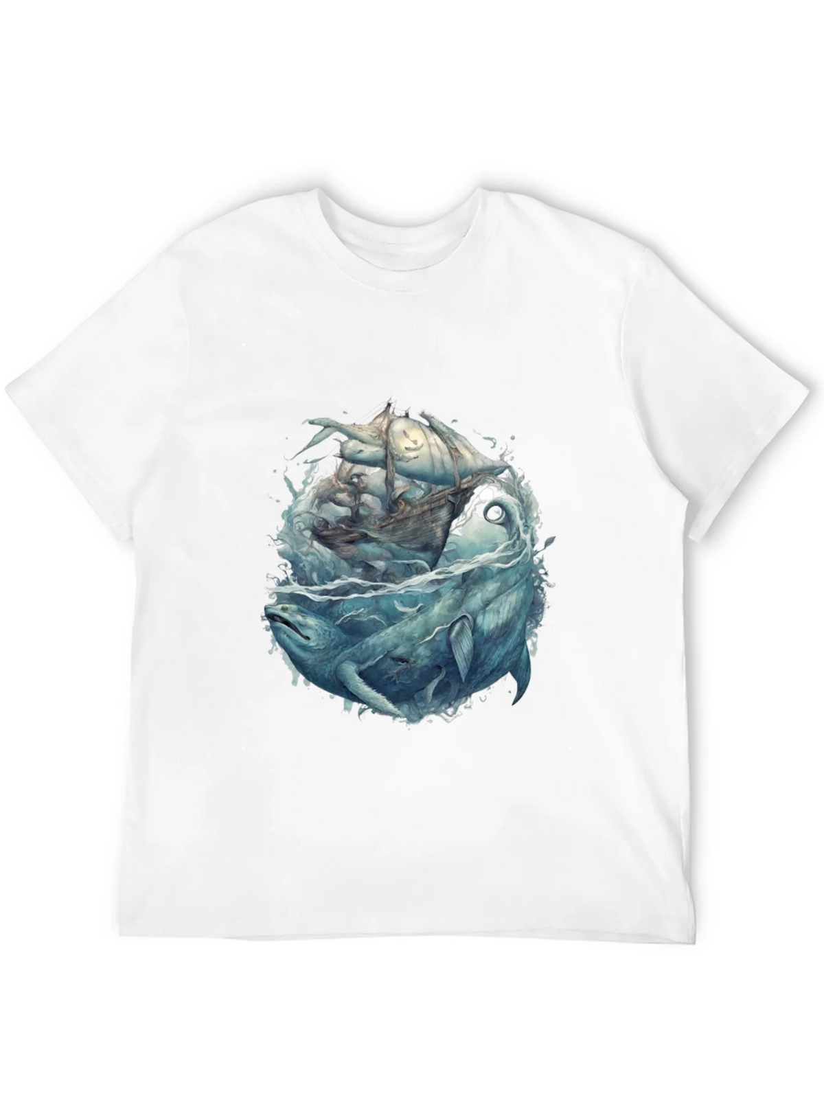 Whale & Ship Graphic Tee - Mens Black T-Shirt product image 3