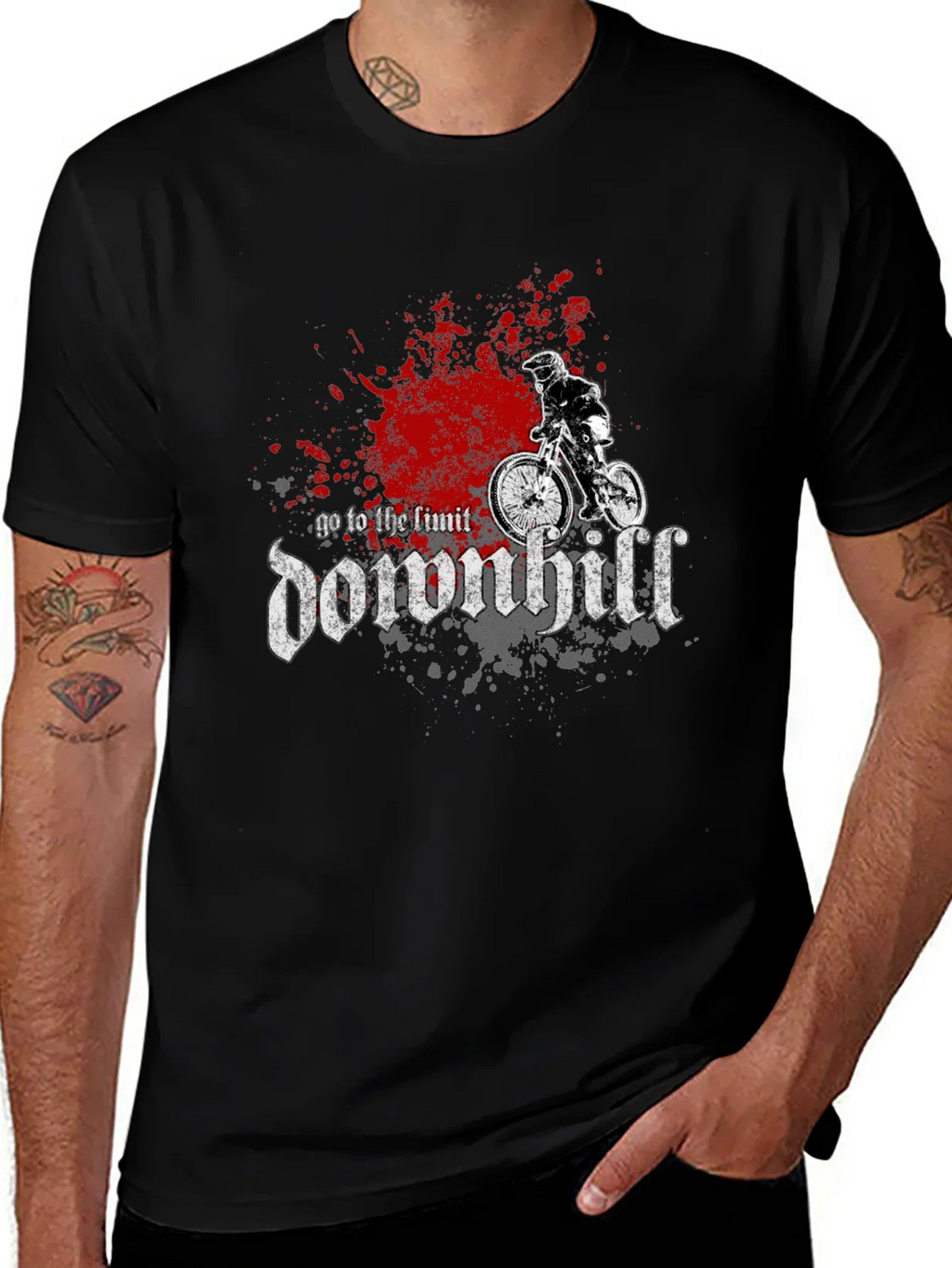 Downhill Mountain Biker T-Shirt product image 1