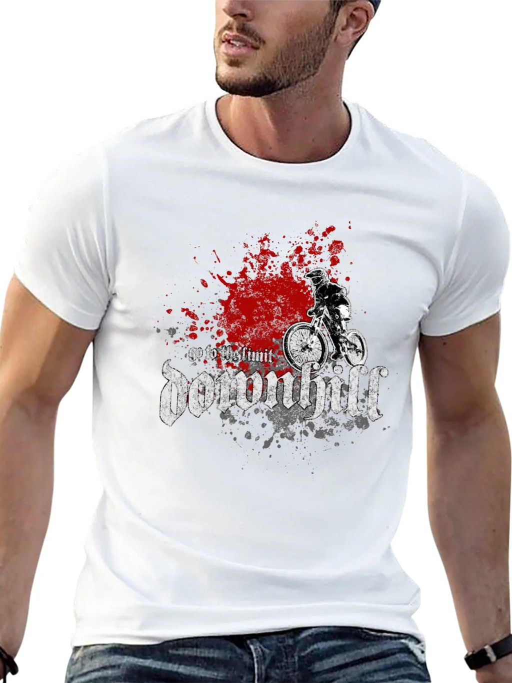 Downhill Mountain Biker T-Shirt product image 4
