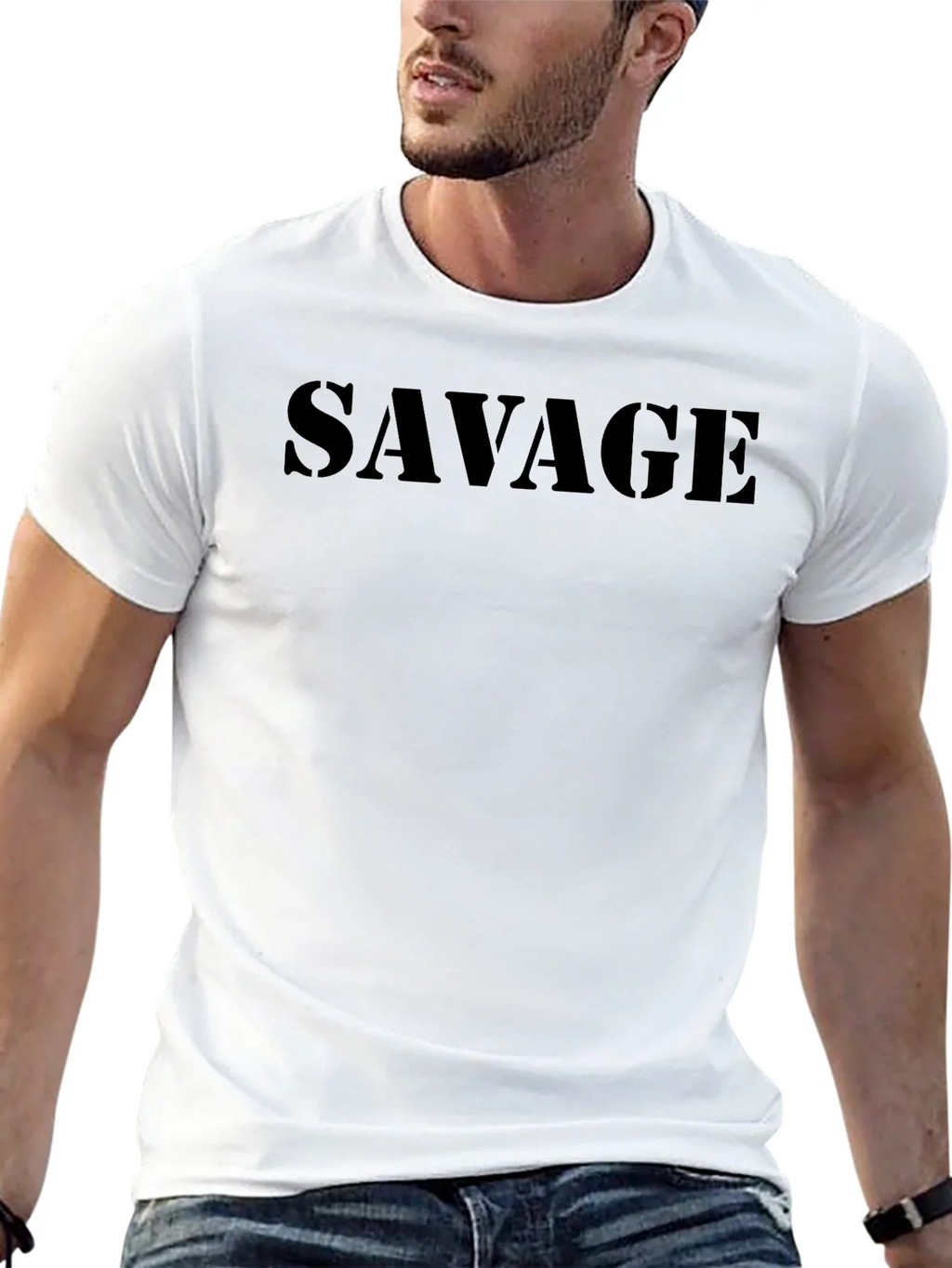 Savage Print Mens Black T-Shirt product image 4