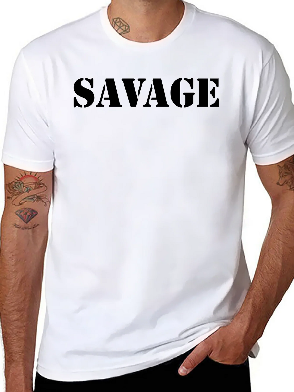 Savage Print Mens Black T-Shirt product image 10