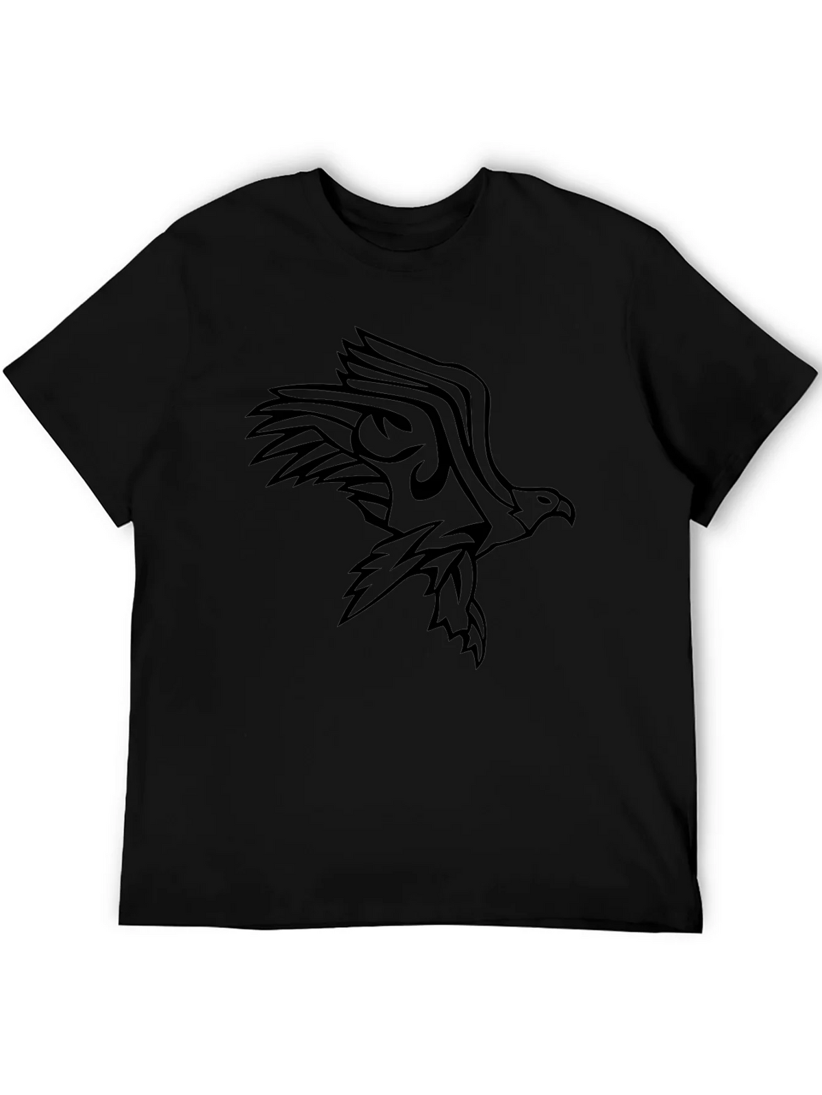 Mens Black Eagle Graphic Tee - Stylish & Bold product image 8