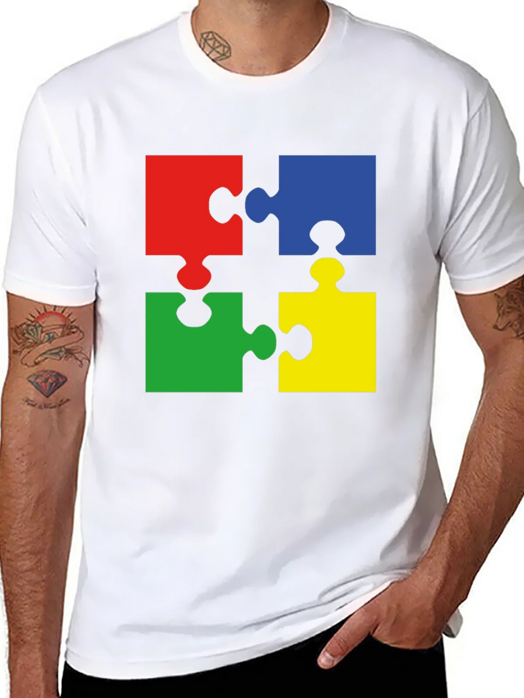 Autism Awareness Puzzle Piece Graphic Tee product image 10