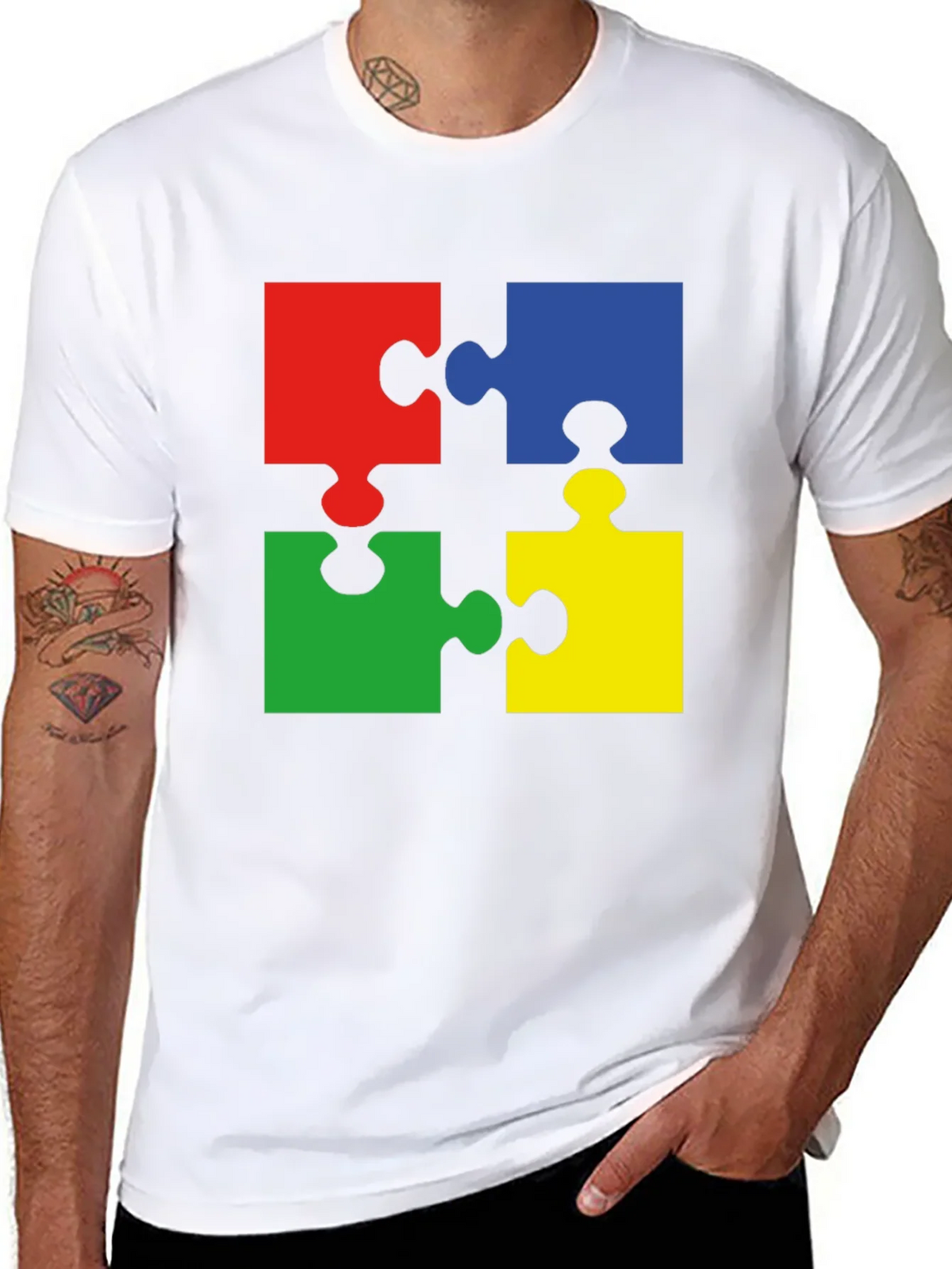 Autism Awareness Puzzle Piece Graphic Tee product image 10