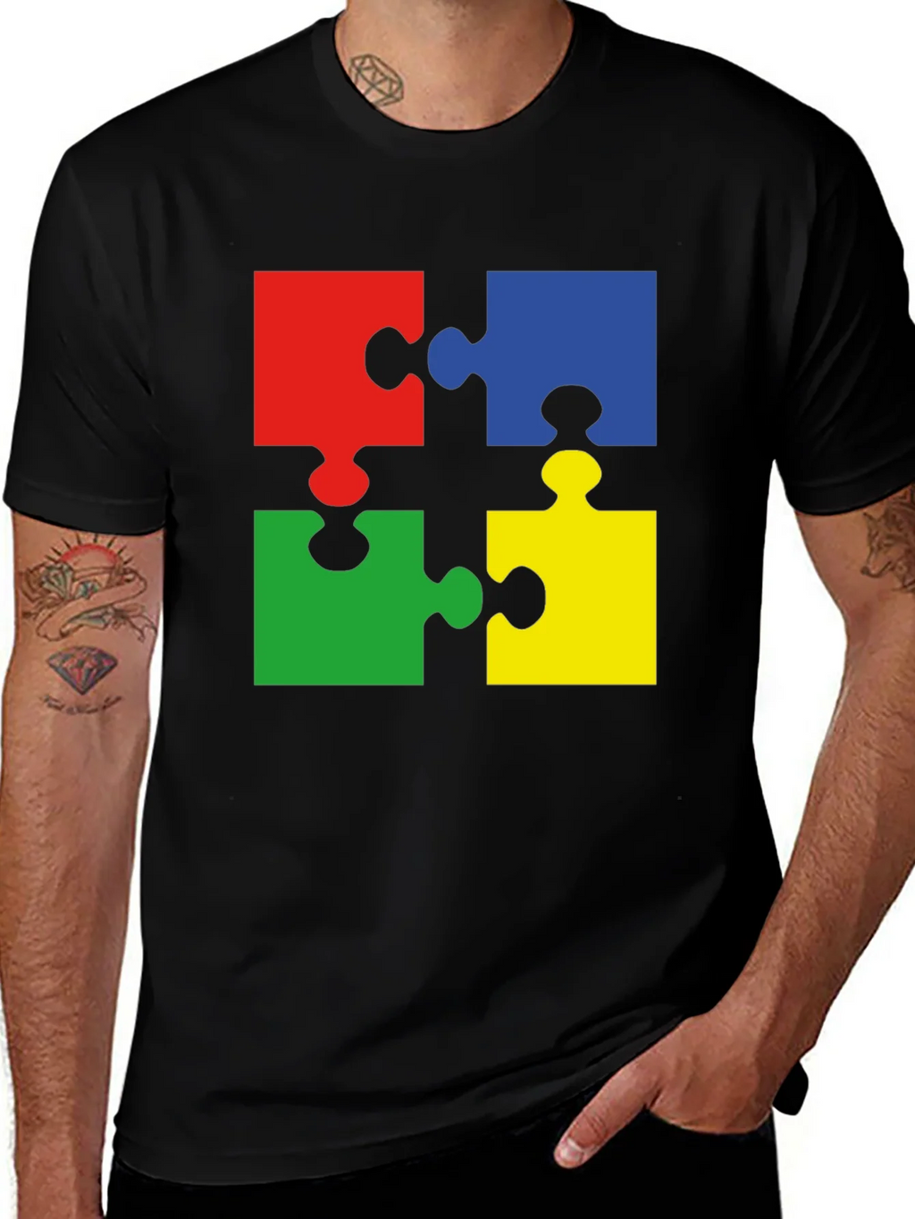 Autism Awareness Puzzle Piece Graphic Tee product image 1