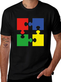 Autism Awareness Puzzle Piece Graphic Tee product image 1